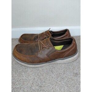Skechers Men's Size 10 Knowlson-Shore Thing Hands Free Slip-in Brown Leather